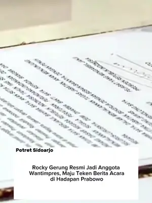 Rocky Gerung Resmi Jadi Anggota Wantimpres, Maju Teken Berita Acara di Hadapan Prabowo