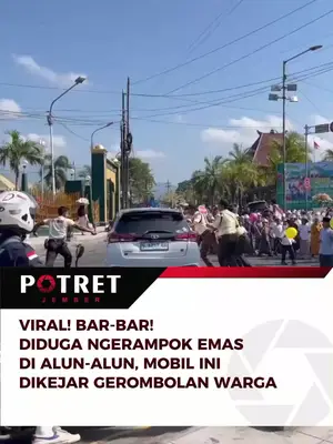 Mobil Putih Diduga Terkait Perampokan Emas Kabur dari Kejaran Satpam di Alun-Alun Jember
